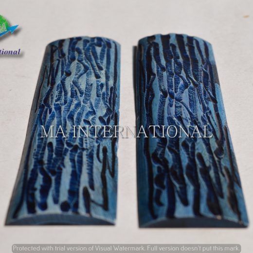 DYED STABILIZED BLUE STAG BONE LOOK JIGGED SCALE – MASBS04