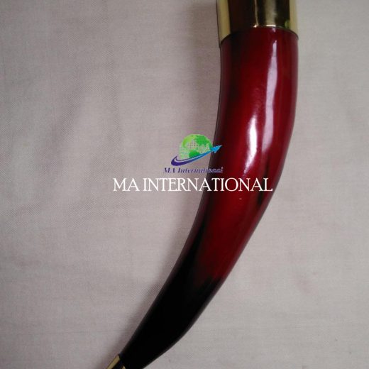 DRINKING HORN WITH METAL TIP AND RIM – MABDH07